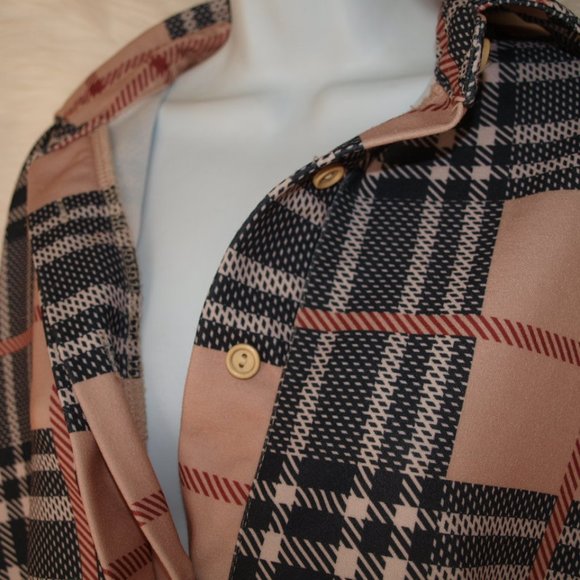 CBR Dresses & Skirts - Pink&Black OVERSIZED SHIRTDRESS SIZE M BY CBR GENTLY USED